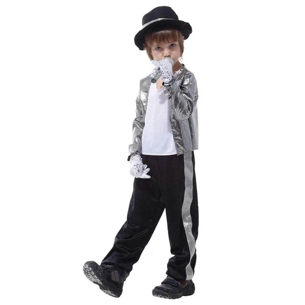 Kid Michael Jackson Thriller Fancy Cosplay Costume Halloween Partywear - zzcosplay