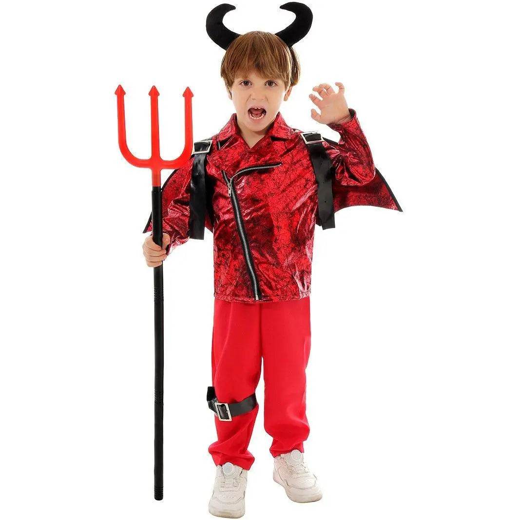 Kid's Punk Style Little Devil Costume Halloween Stage Cosplay - zzcosplay