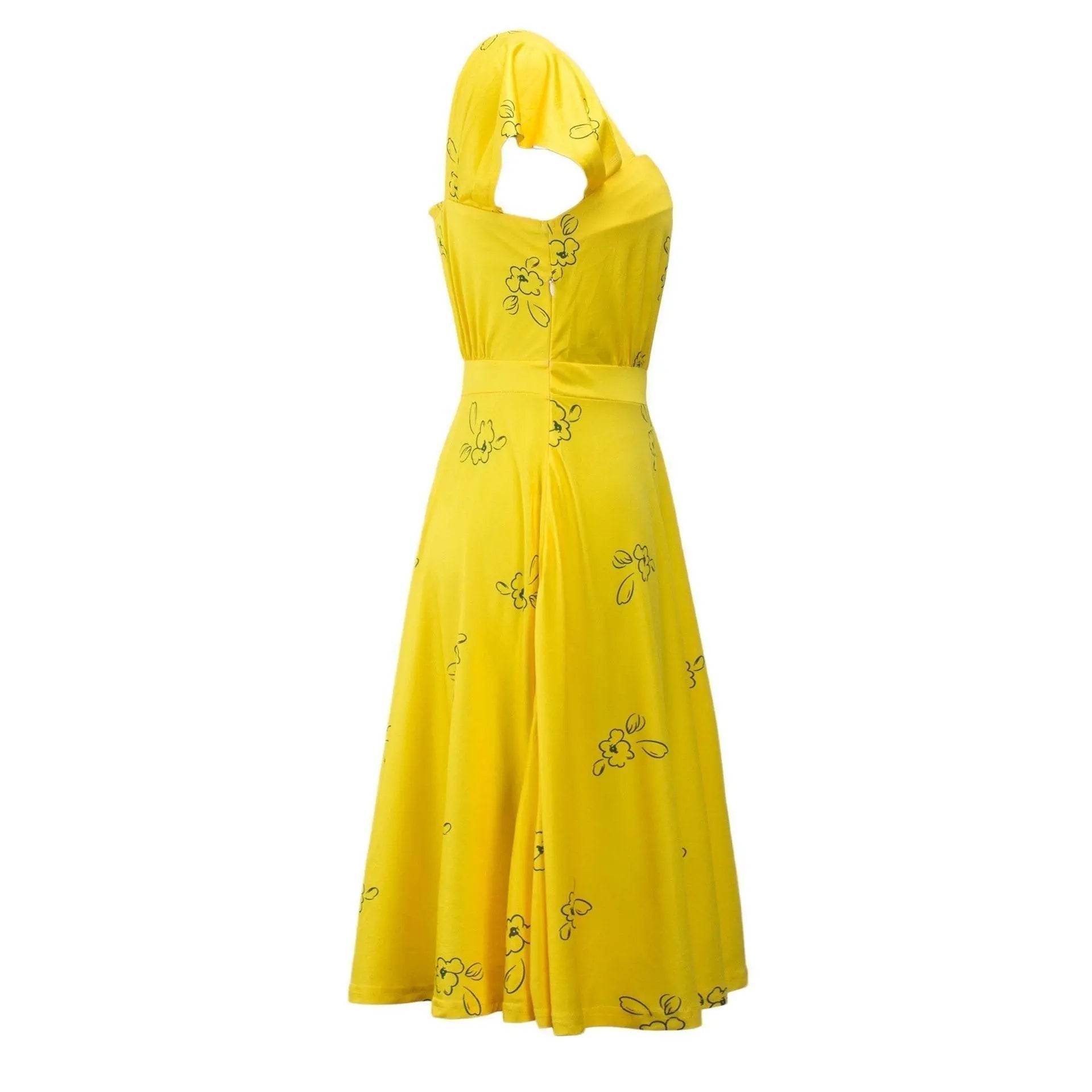 La La Land Emma Stone Actress Yellow Dress Movie Cosplay Costume - zzcosplay