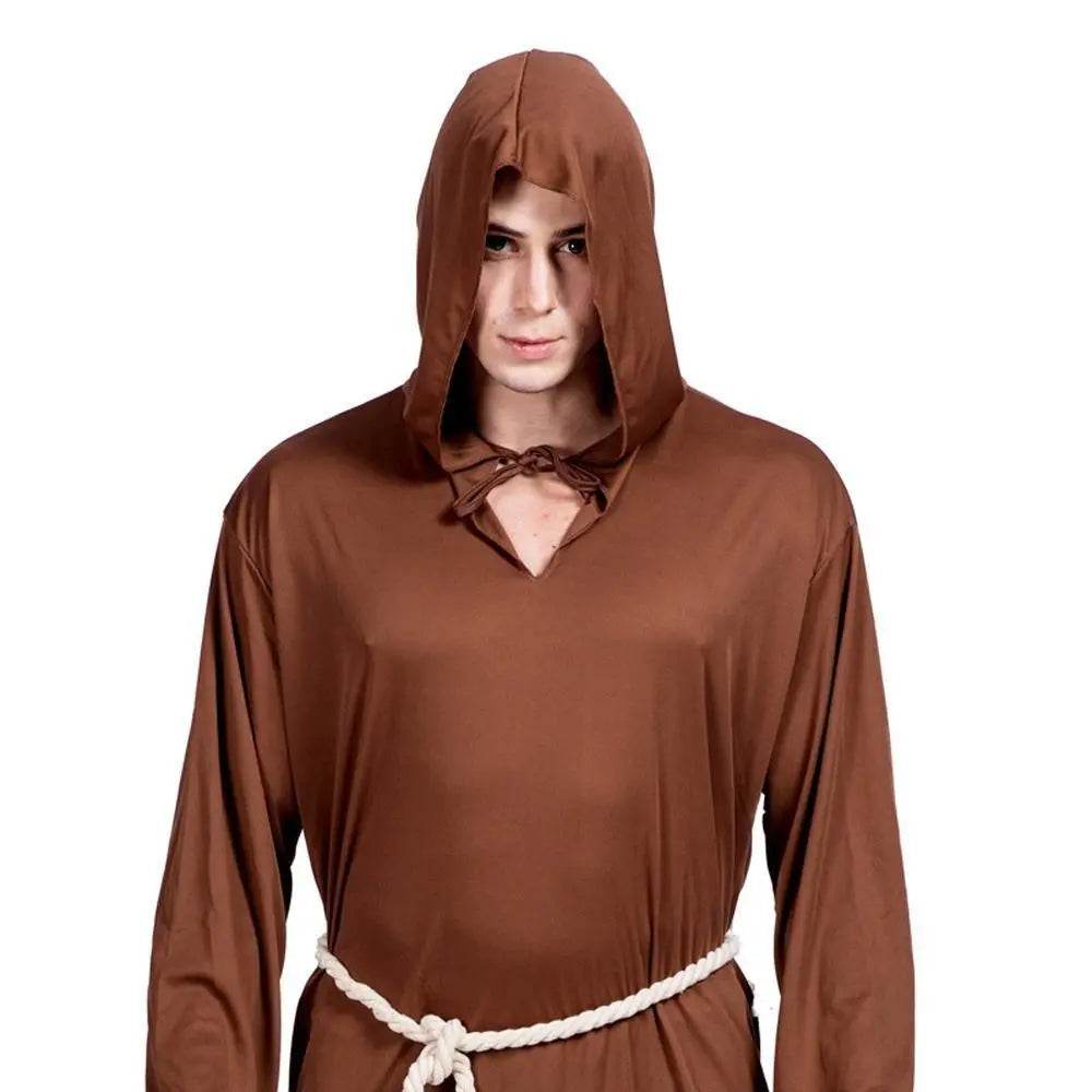Medieval Monk Robe Priest Robe Halloween Cosplay Stage props show costume - zzcosplay