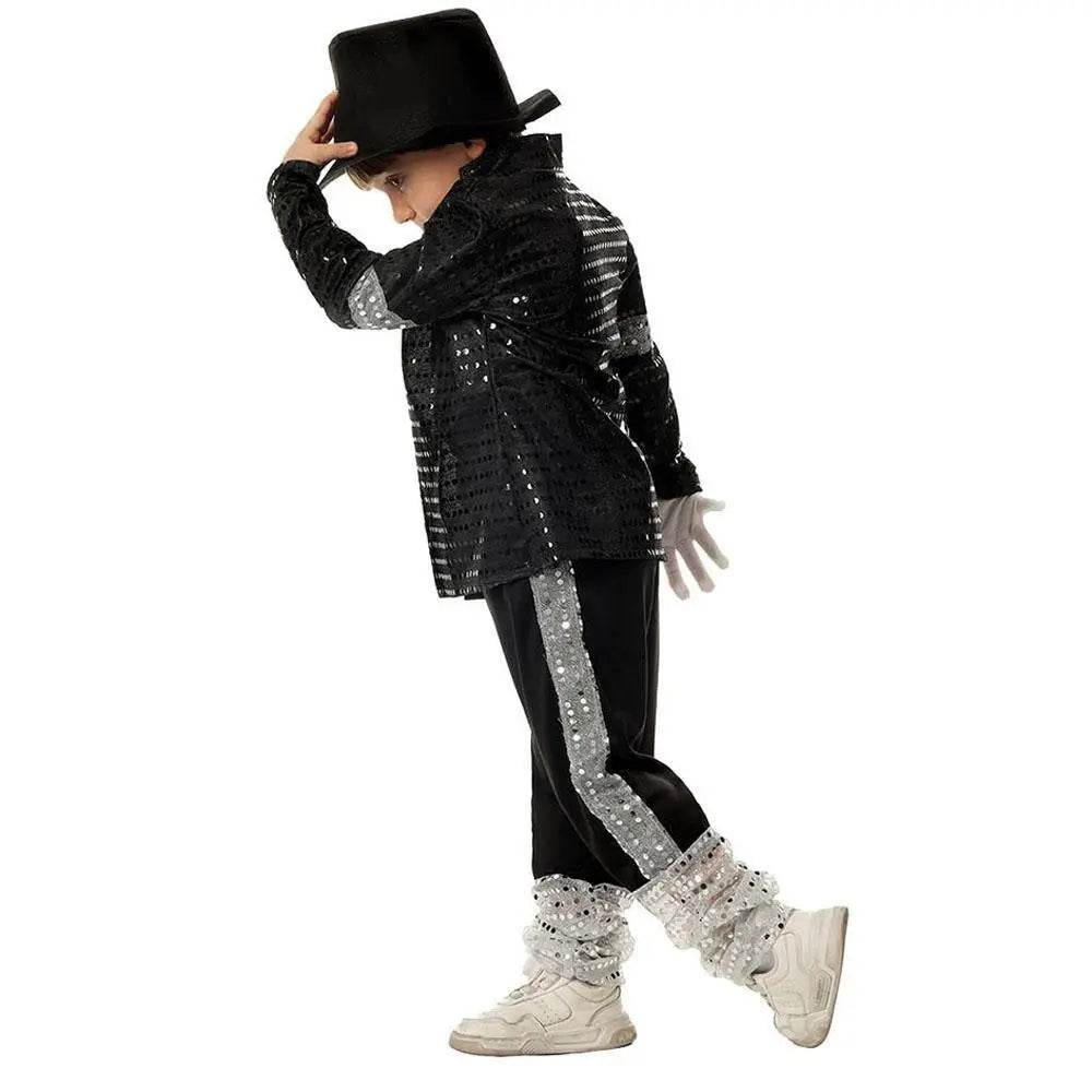 Michael Jackson Kids Performance Costume Tap Dance MJ Imitation Outfit - zzcosplay