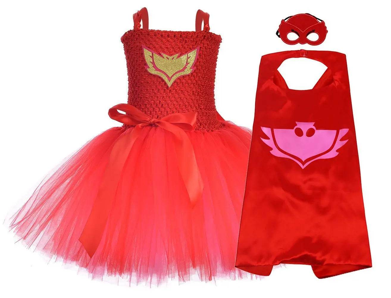 PJ Masks Superhero Cosplay Costumes Halloween Tutu Dress Suits - zzcosplay