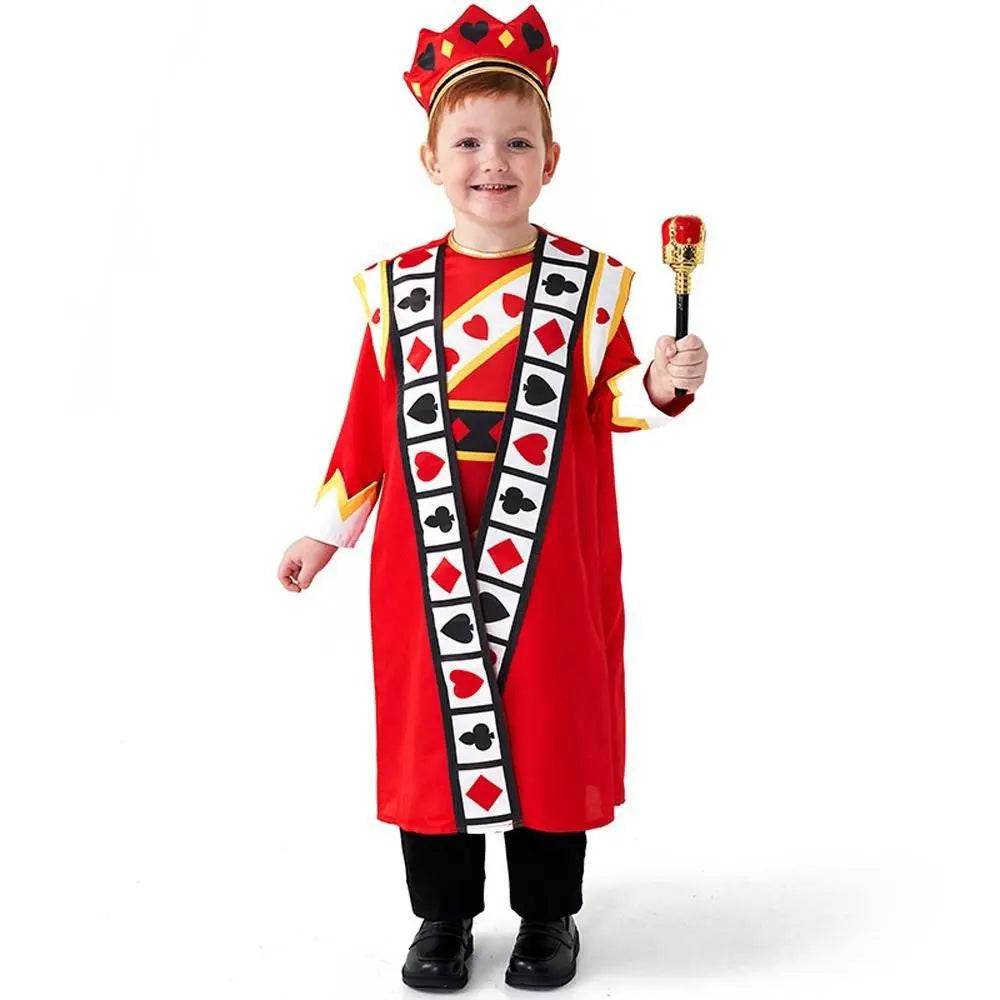 Poker Kingdom Red King Children Halloween carnival costume for kids - zzcosplay