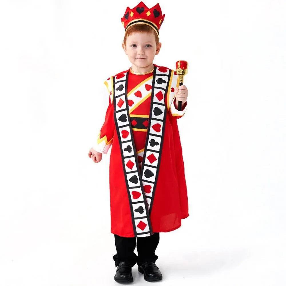Poker Kingdom Red King Children Halloween carnival costume for kids - zzcosplay