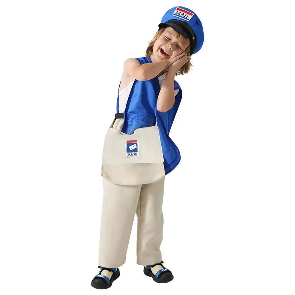 Postman Courier Uniform Kids Party Suit Cosplay Costumes Halloween - zzcosplay