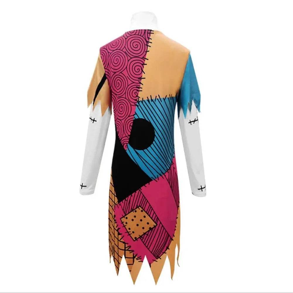 Sally Jack Skellington Finkelstein Costume Dress The Nightmare Before Christmas Halloween - zzcosplay