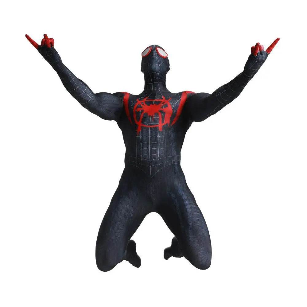 Spider-Man Into the Spider-Verse Miles Morales Costume Adults Cosplay Party Jumpsuit Halloween - zzcosplay