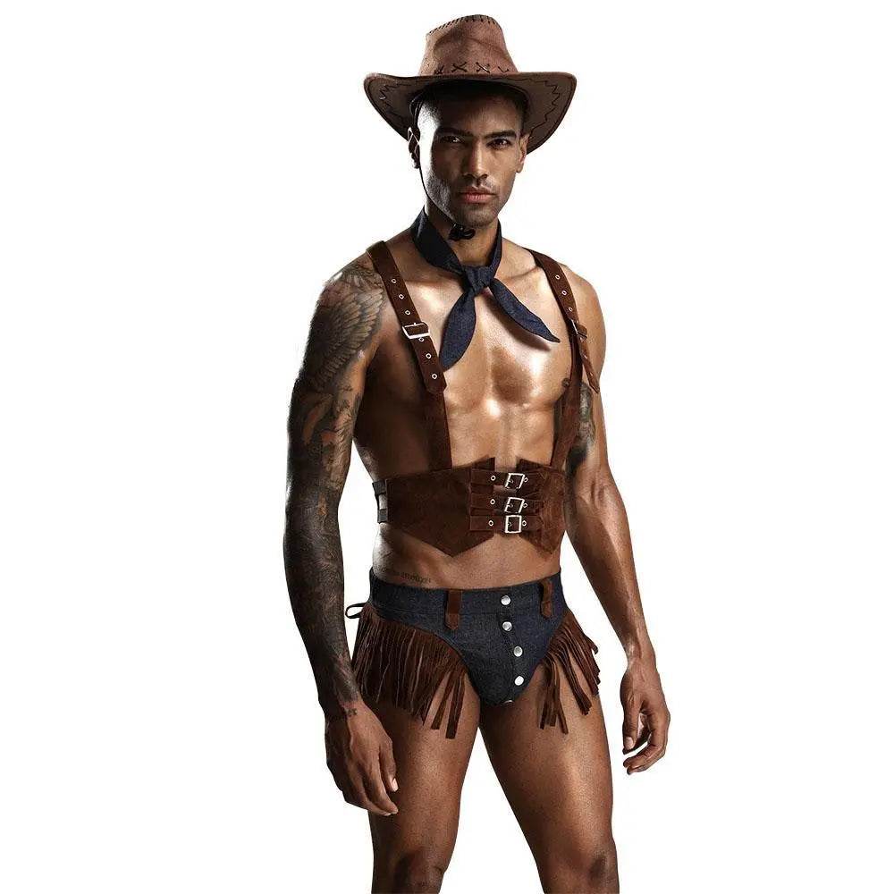 Stag do Cowboy Party Costume Night Club Uniform Adult - zzcosplay