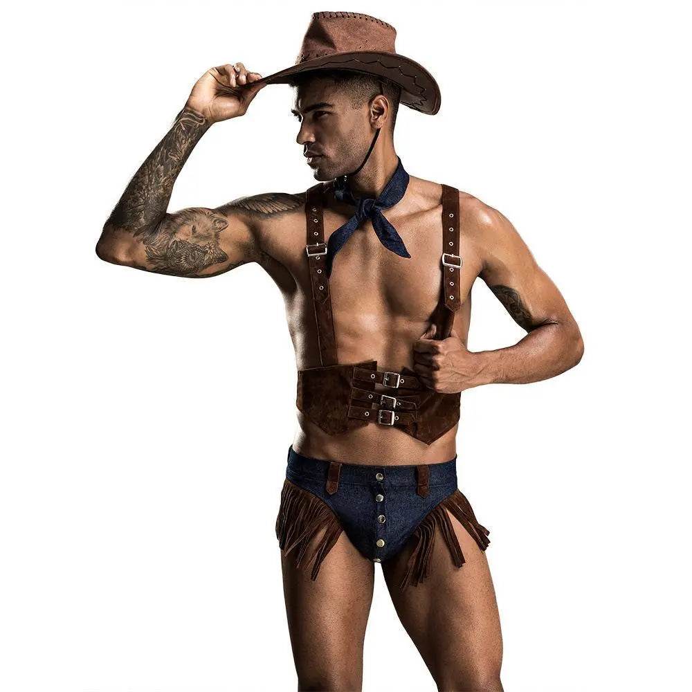 Stag do Cowboy Party Costume Night Club Uniform Adult - zzcosplay