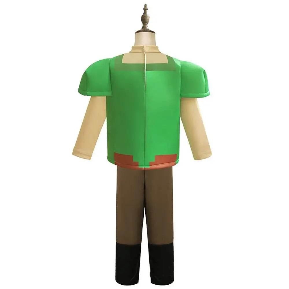 Steve Costume Minecraft Herobrine Notch Alex Cosplay Stage Game Costumes Suits For Kids - zzcosplay