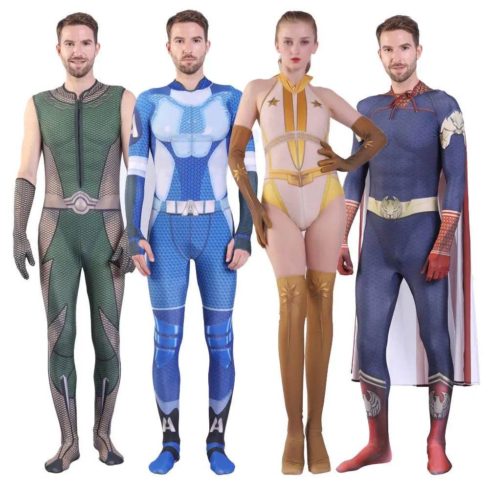 The Boys Homelander The Deep Starlight A-train Costumes Cosplay Halloween Jumpsuit Adult Kids - zzcosplay