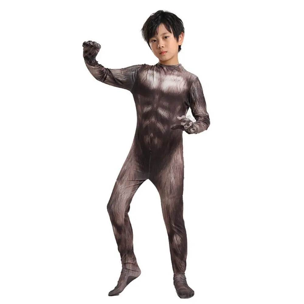 Werewolf Kid costume scary Halloween 3D Zentai Bodysuit - zzcosplay