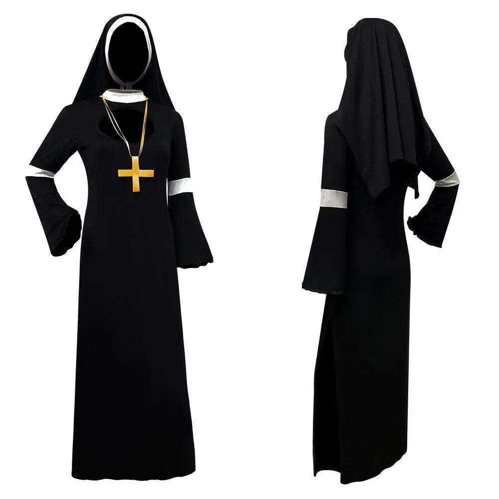 Women Nun Cosplay Halloween Costume - zzcosplay
