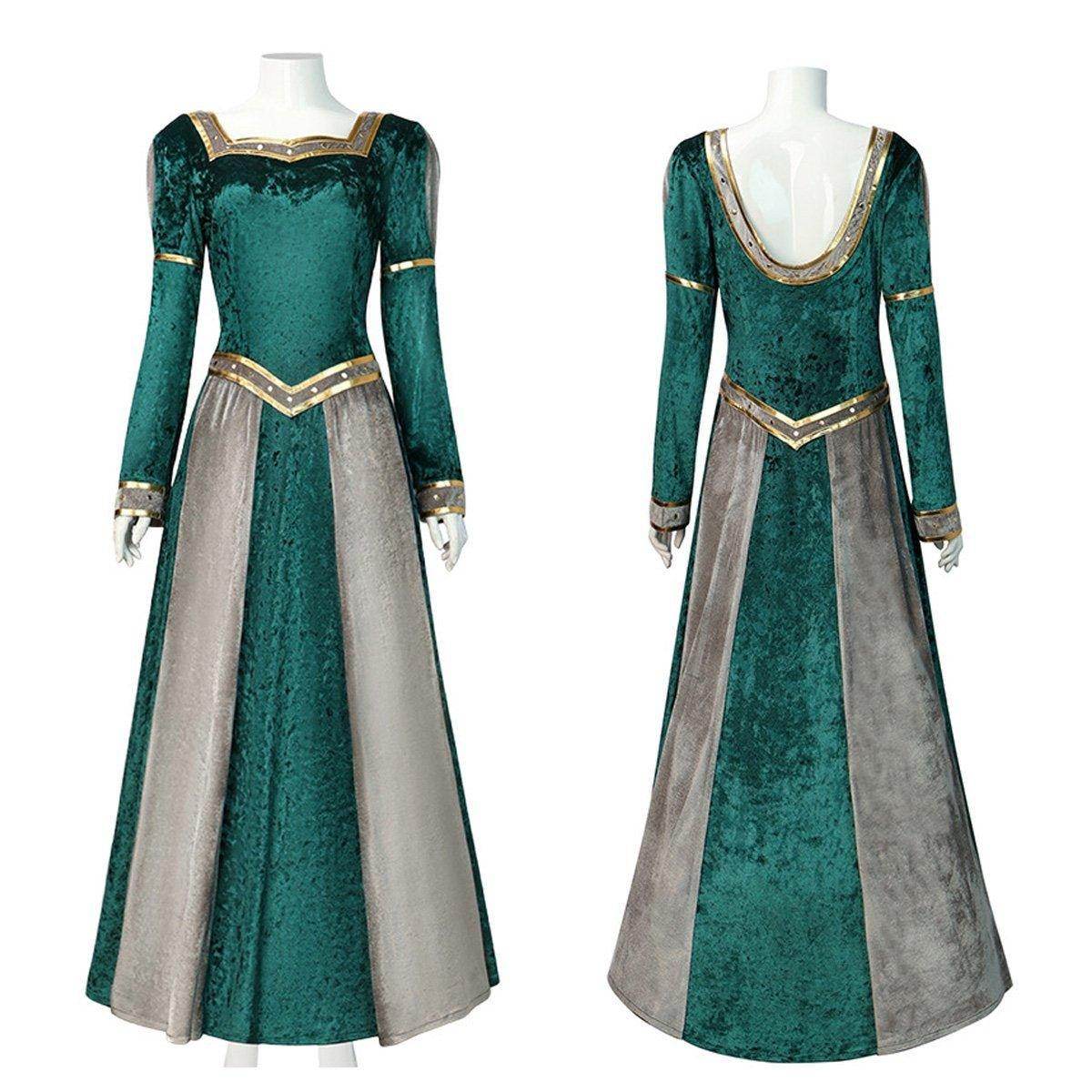 Anime Movie Shrek Princess Fiona Dress Halloween Carnival Suit Cosplay Costume For Adults - zzcosplay
