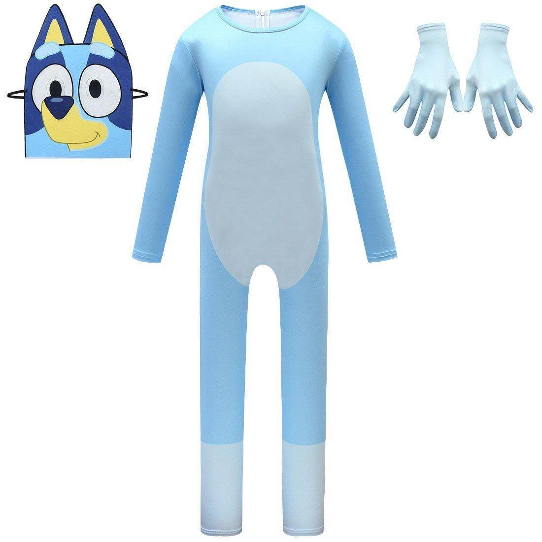 Boys Bluey Girls Bingo Dog Kids Halloween Cosplay Party jumpsuit Onesie Costume - zzcosplay