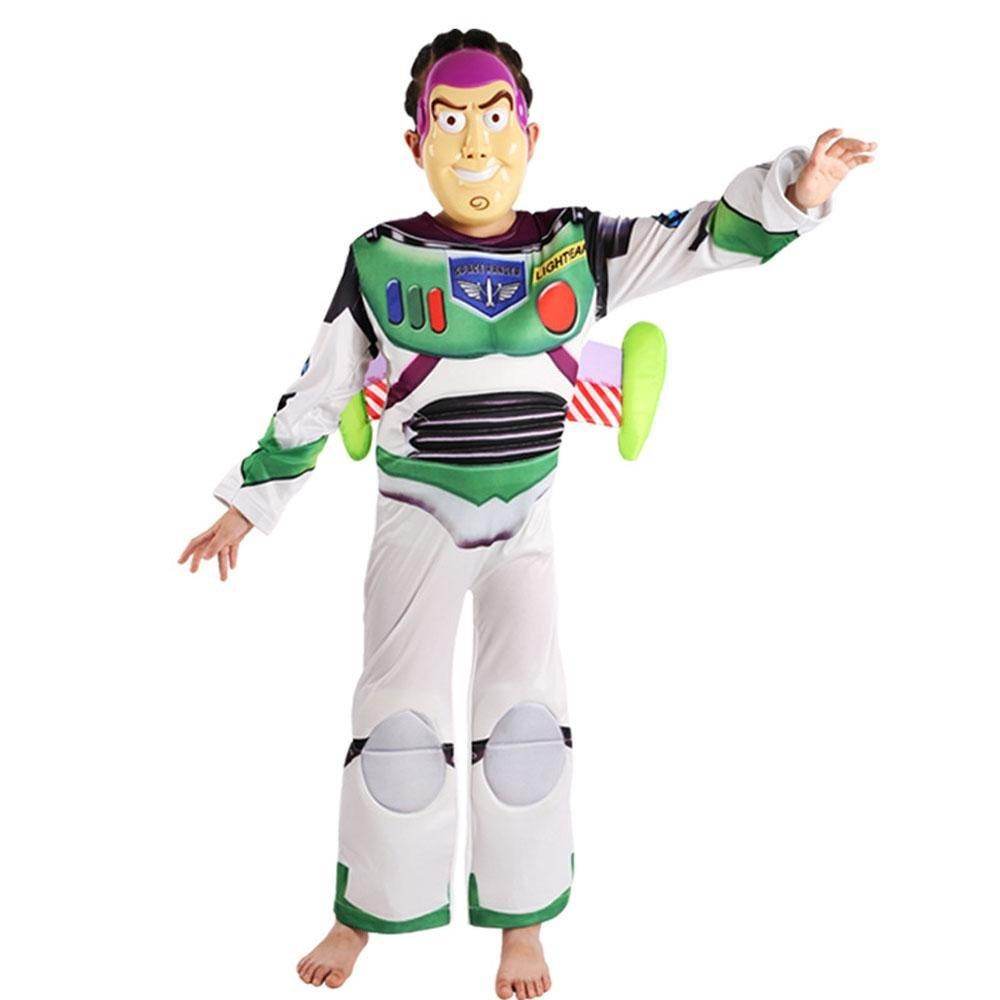 Buzz Lightyear Toy Story Carnival Cosplay Costume Set For Kids Boys With Mask Wing - zzcosplay