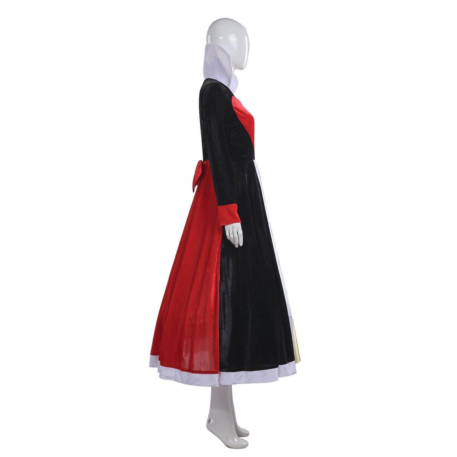 Deluxe Queen of Hearts Costume Dress Alice in Wonderland for Women - zzcosplay