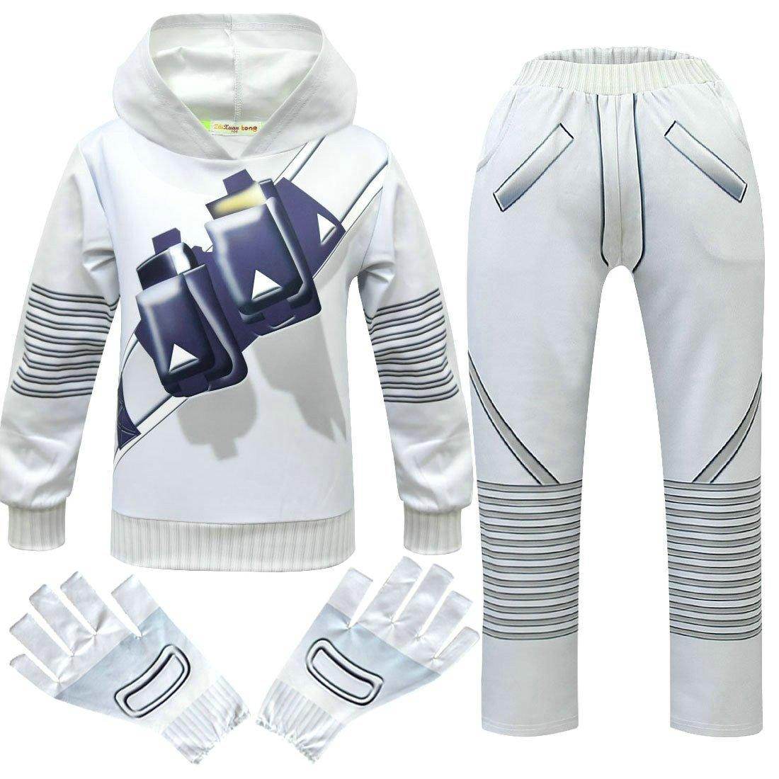 DJ Marshmello Chris Comstock Costume Top Pants Sets for Kids - zzcosplay