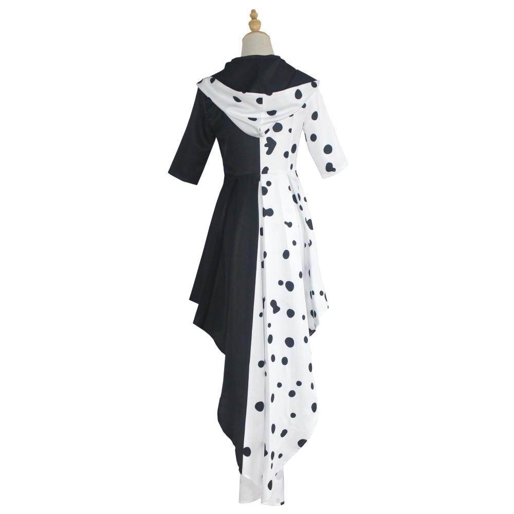 Evil Madame Costume Cruella De Vil cosplay dress 101 Dalmatians - zzcosplay