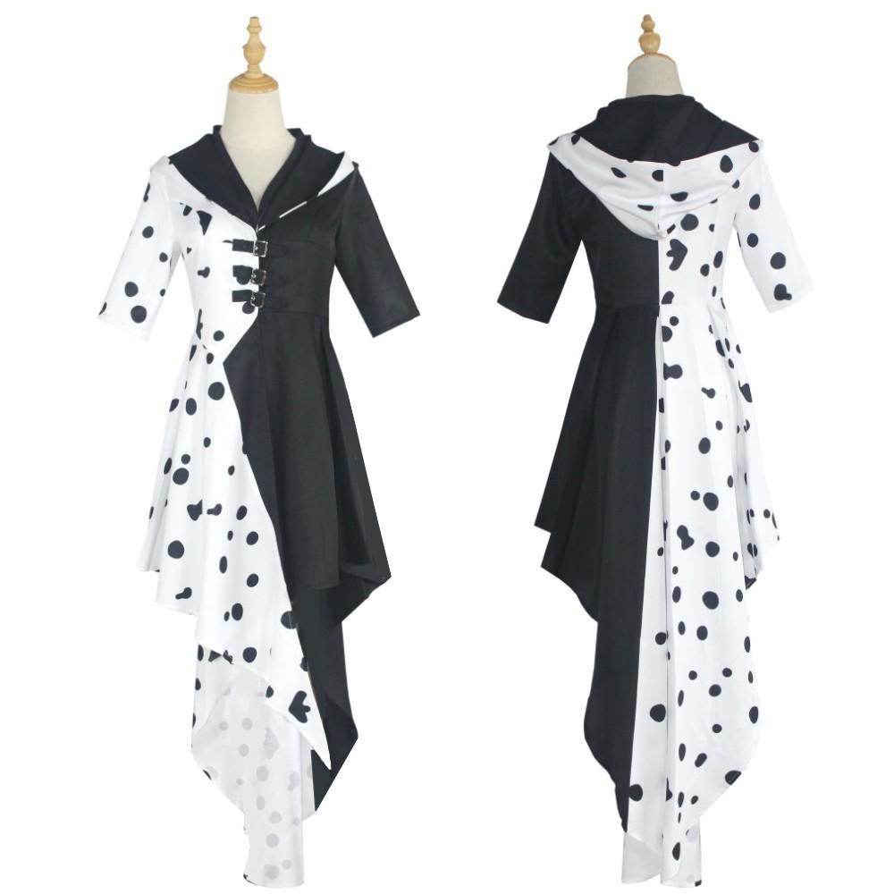 Evil Madame Costume Cruella De Vil cosplay dress 101 Dalmatians - zzcosplay