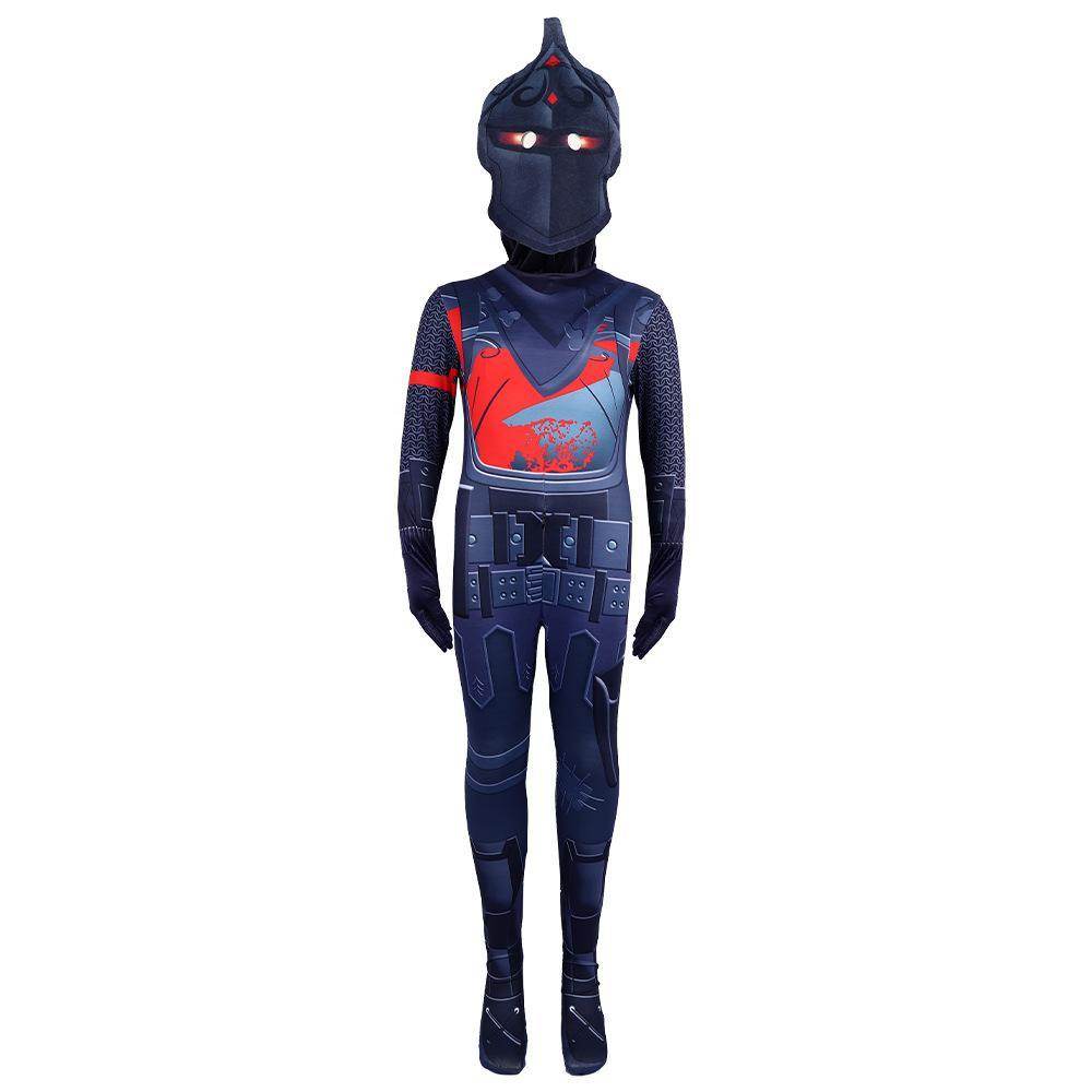Fortnite Boy Black Knight Costume Jumpsuit for Kids - zzcosplay