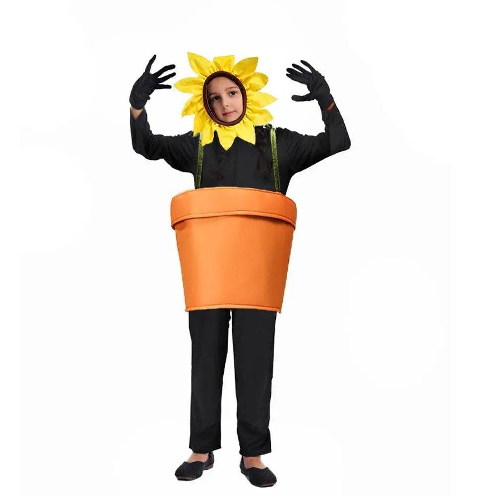 funny sun flower potted plant Festival Performance Stage Cosplay Costume for Adult - zzcosplay
