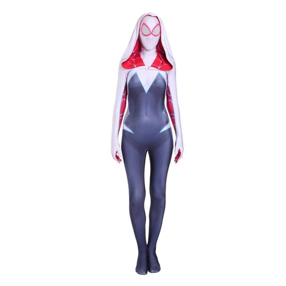 Gwen Stacy Spider-man Costume Costume Zentai Jumpsuit Bodysuit Adult Kids - zzcosplay