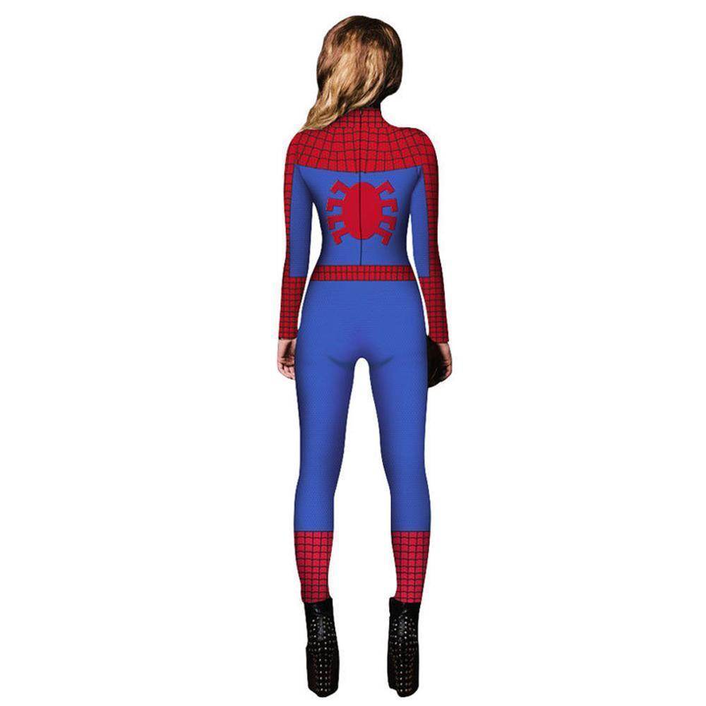Halloween Peter B Parker Spider woman Digital Printed Bodycon Jumpsuit Costume - zzcosplay