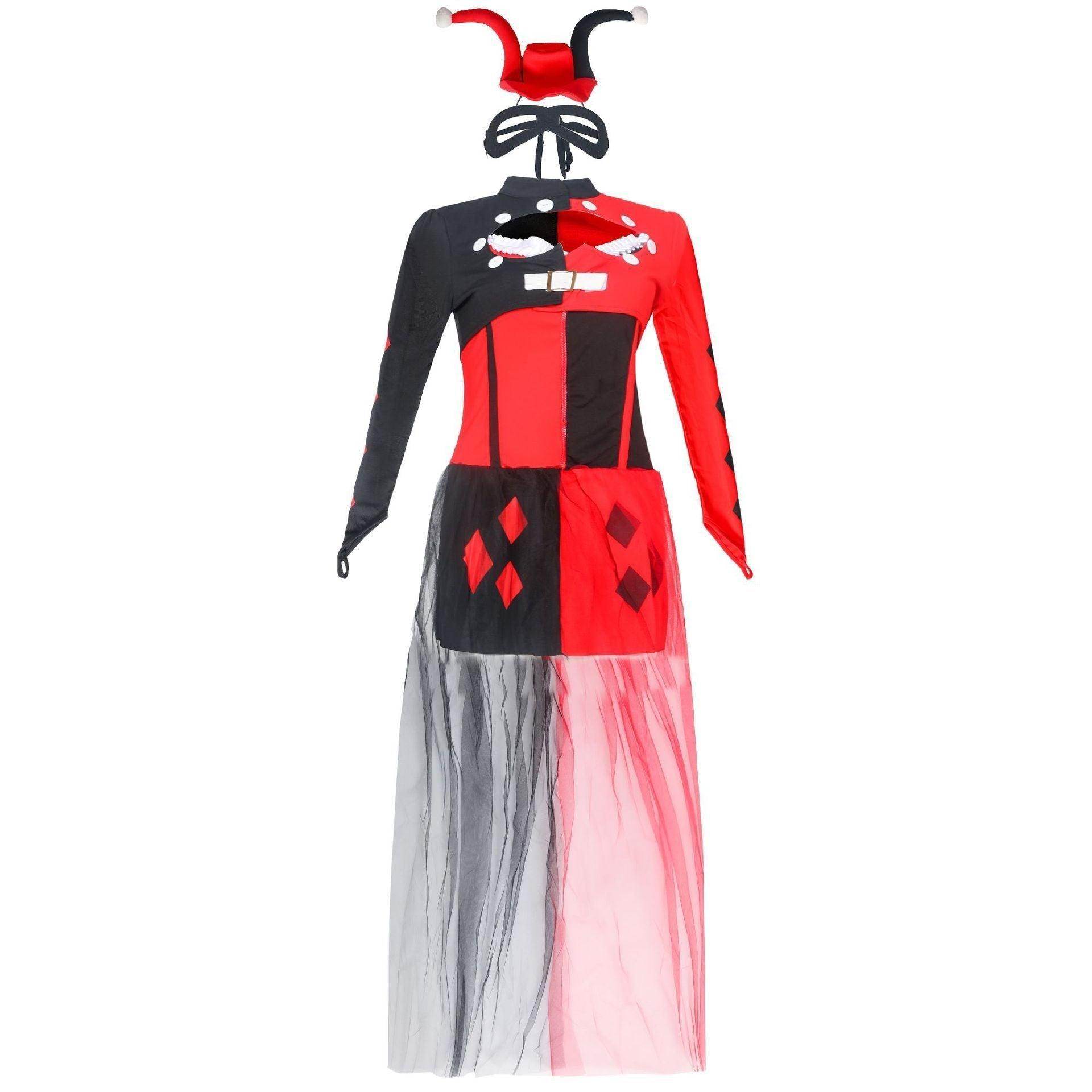 Harley quinn costume Women Dress Hallloween Masquerade circus costumes - zzcosplay