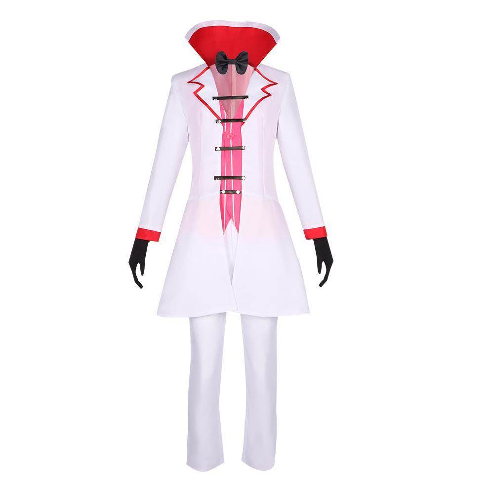 Hazbin Hotel Lucifer Morningstar White Suit Adult Cosplay Costume Carnival - zzcosplay
