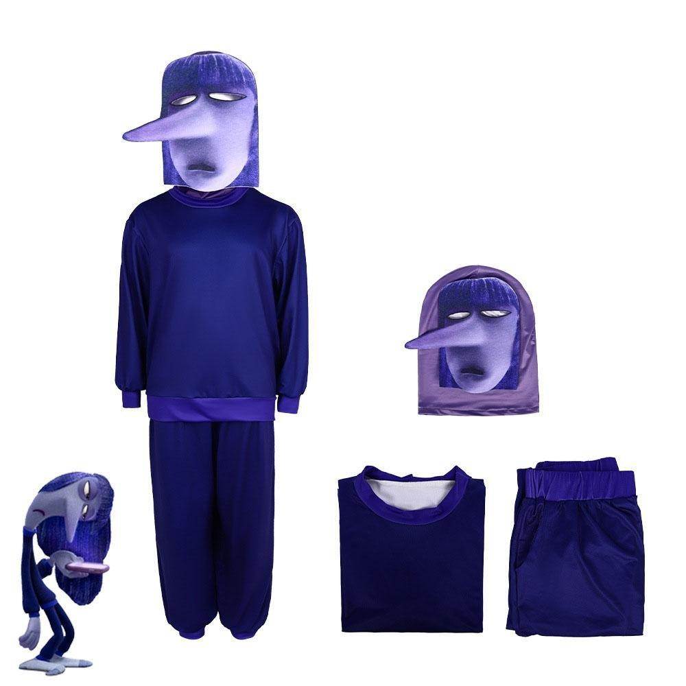 Inside Out 2 Ennui Costume Halloween Emotions Boredom Outfit Shirt Pant Suit For Kids Adult - zzcosplay