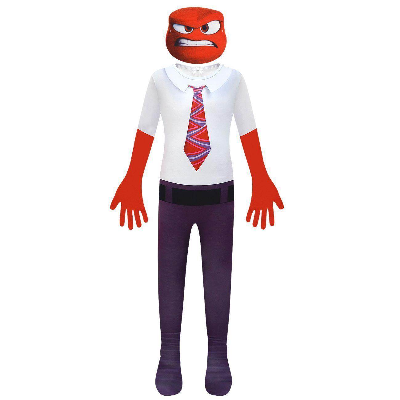 Inside Out Anger Cosplay Jumpsuit for Boys Kids' Zentai Costume - zzcosplay