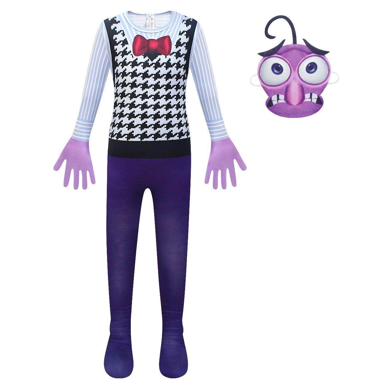 Inside Out Fear Cosplay Jumpsuit for Boys Kids' Zentai Costume - zzcosplay