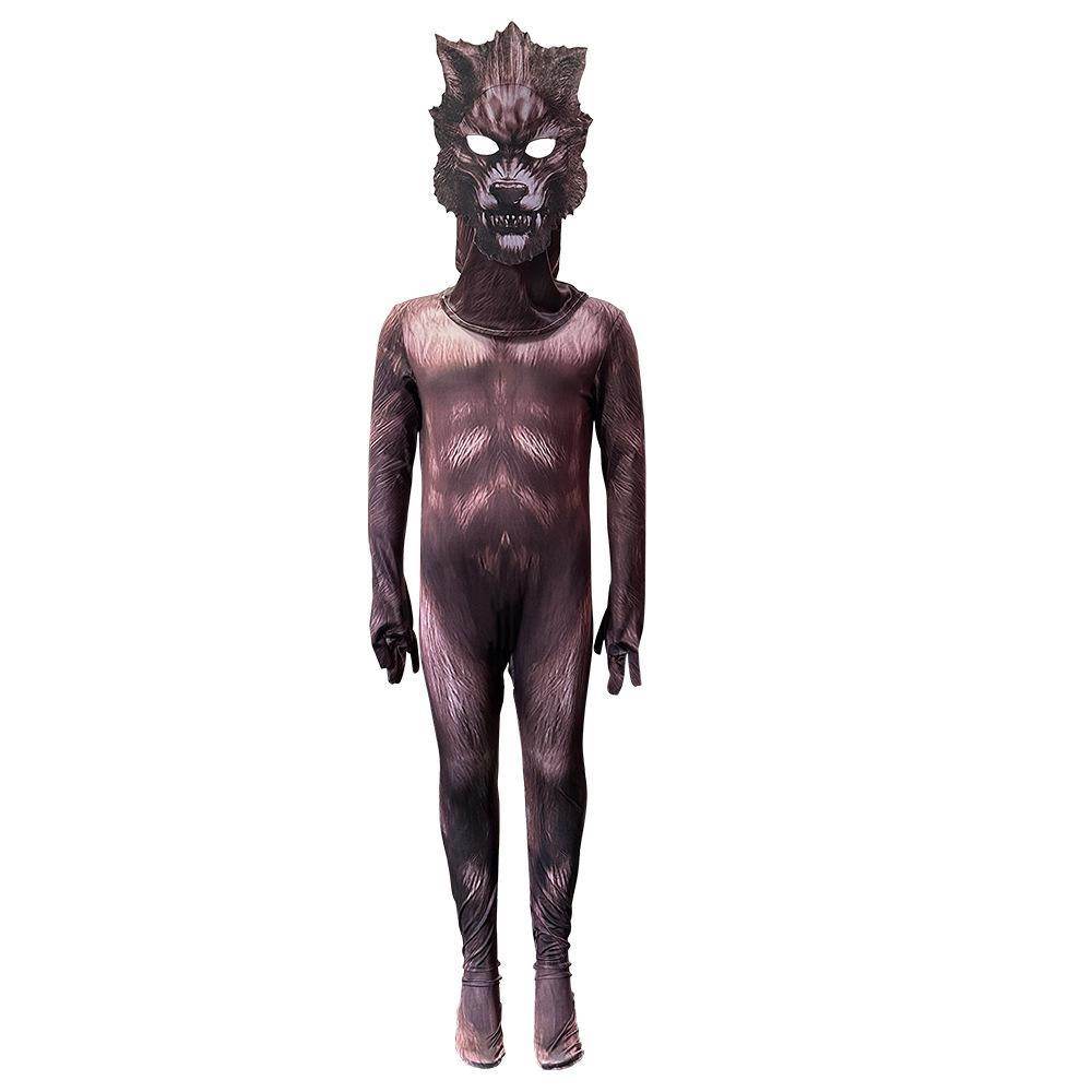 into the woods 1987 wolf costume Animal Jumpsuit Halloween - zzcosplay