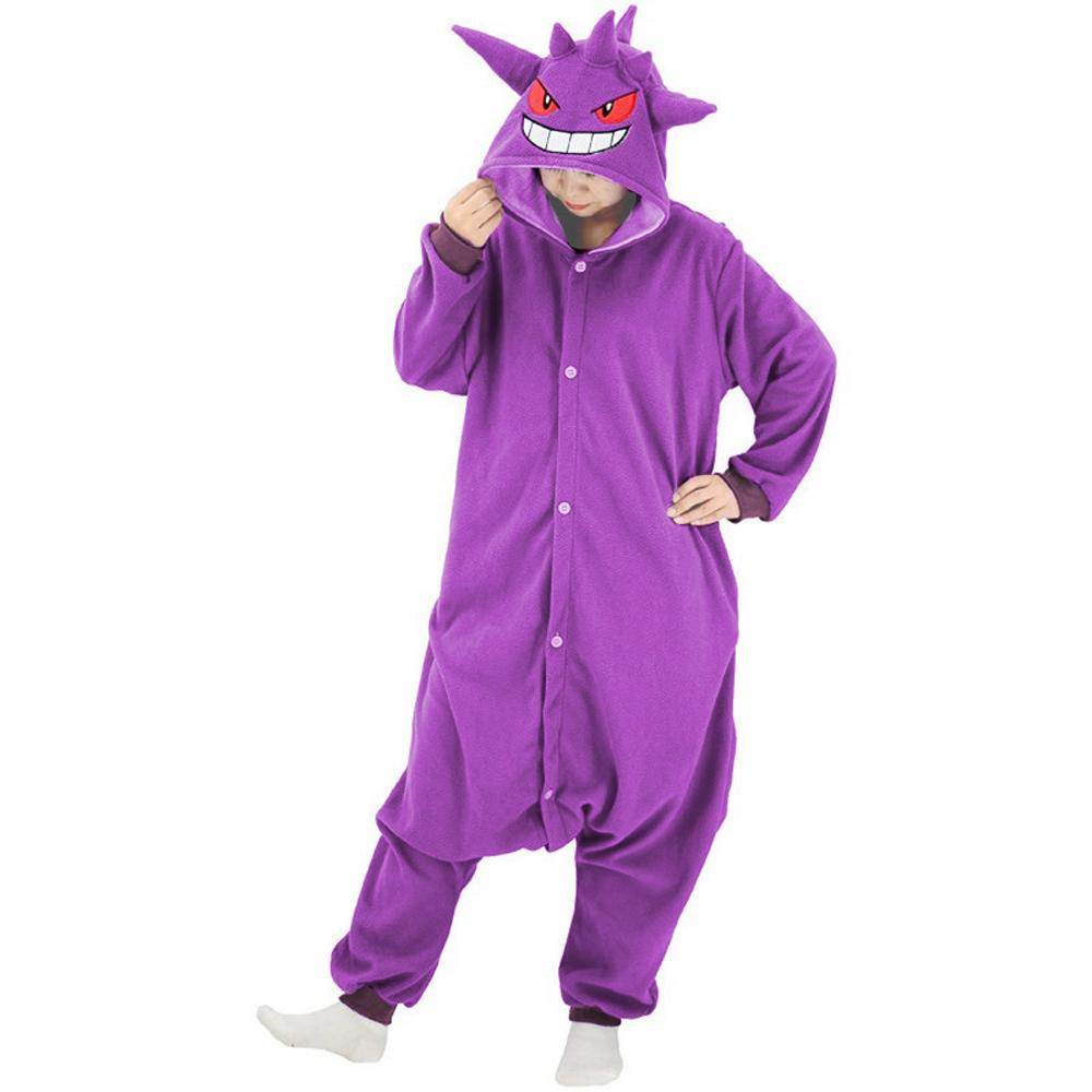 Gengar Kigurumi Onesies Anime Pokemon Pajamas Pyjamas Halloween Costume - zzcosplay