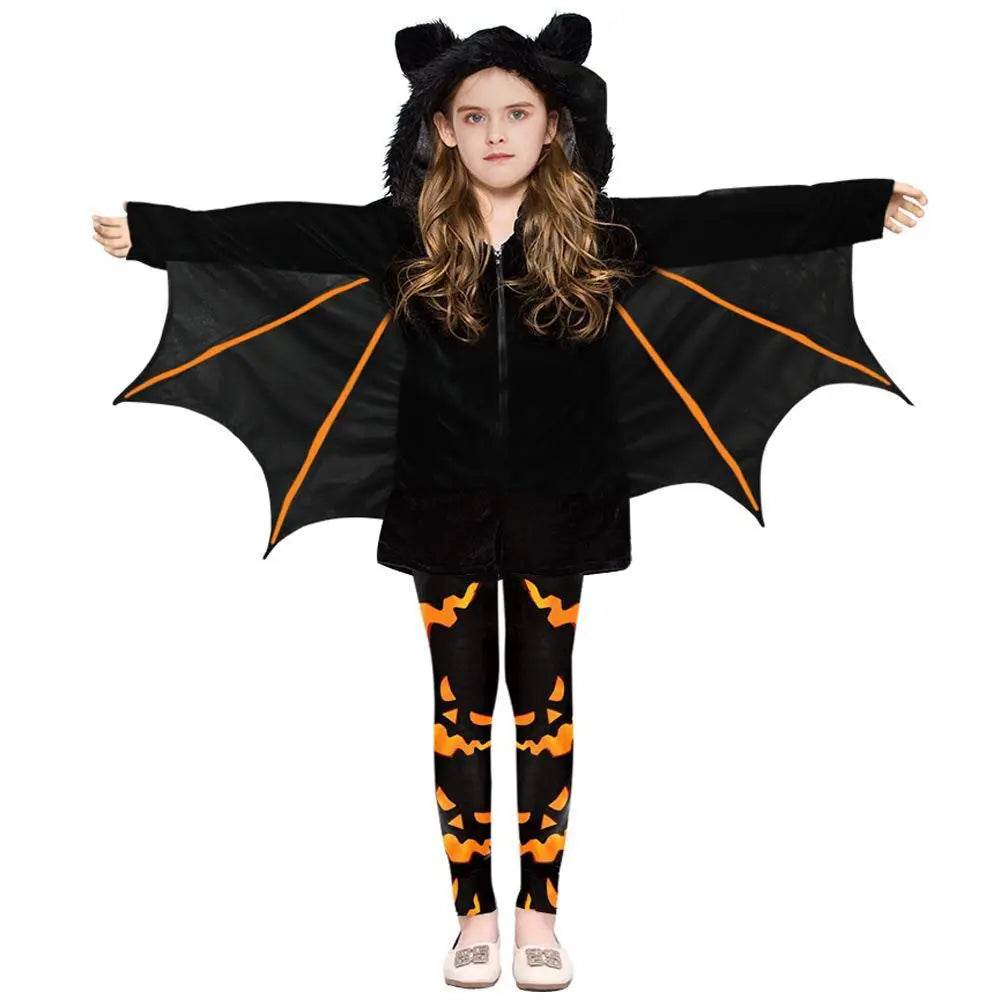 kids Bat cape suit Cosplay Costumes Halloween Performance pants - zzcosplay