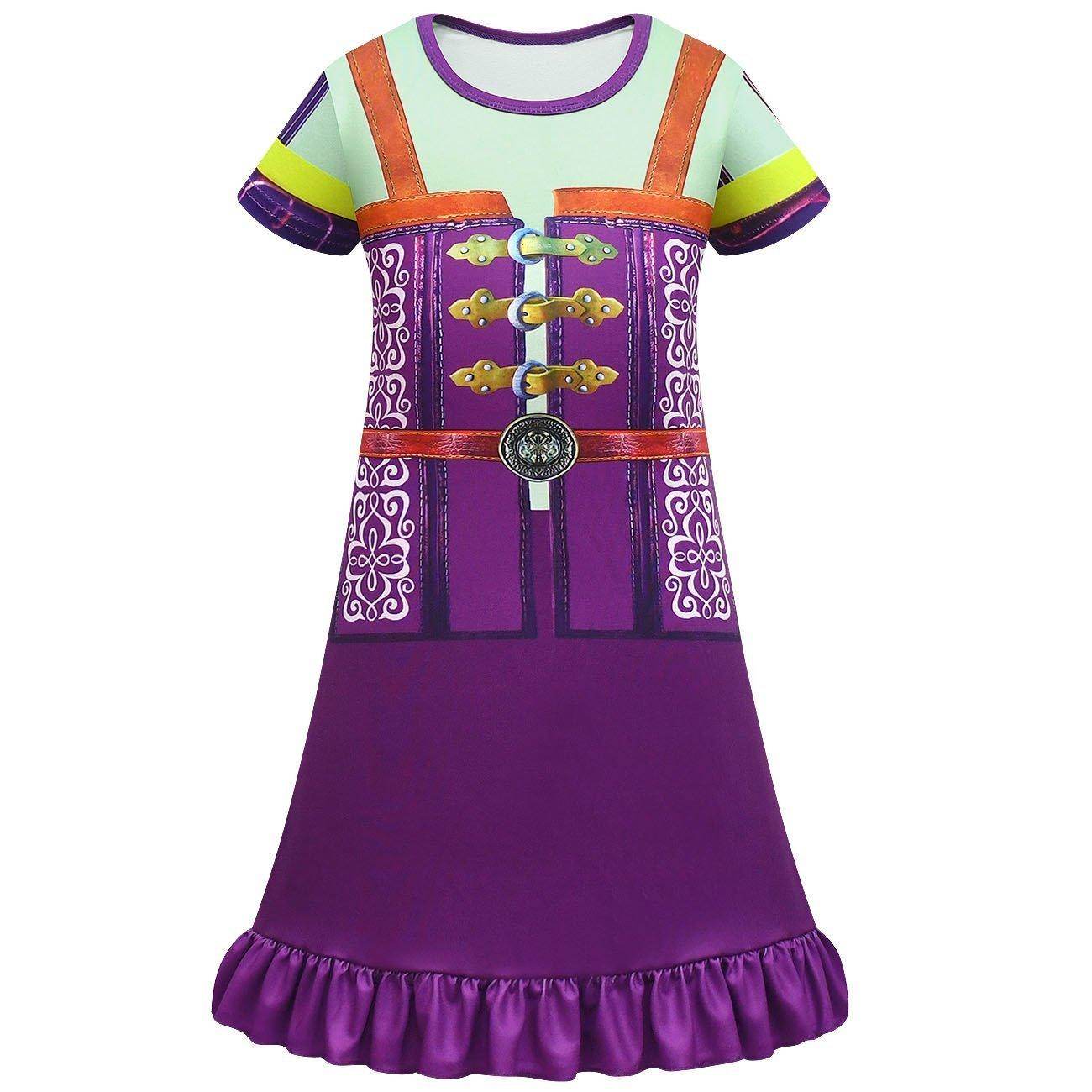 Kids' Cinderella Cosplay Short Sleeved Dress New Ruffled Princess Costume with Bag - zzcosplay