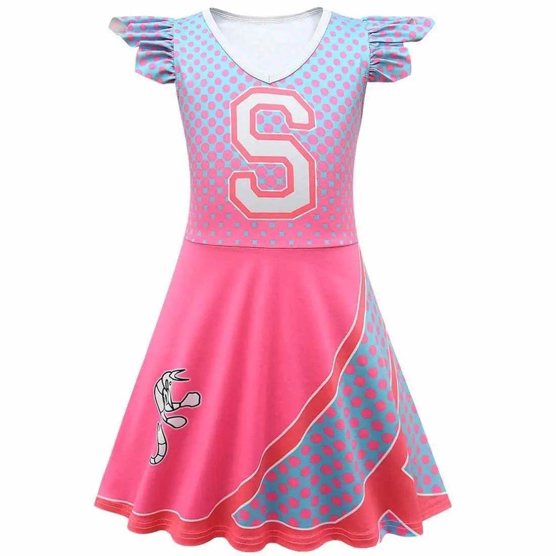 kids costume College Zombies 2 Cheerleader dress Costume Children's Dress - zzcosplay