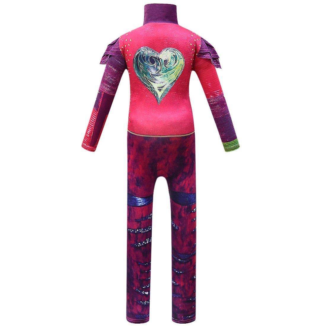Kids Descendants Mal Cosplay Zentai Suit Costume Children Jumpsuit Bodysuit Outfits - zzcosplay