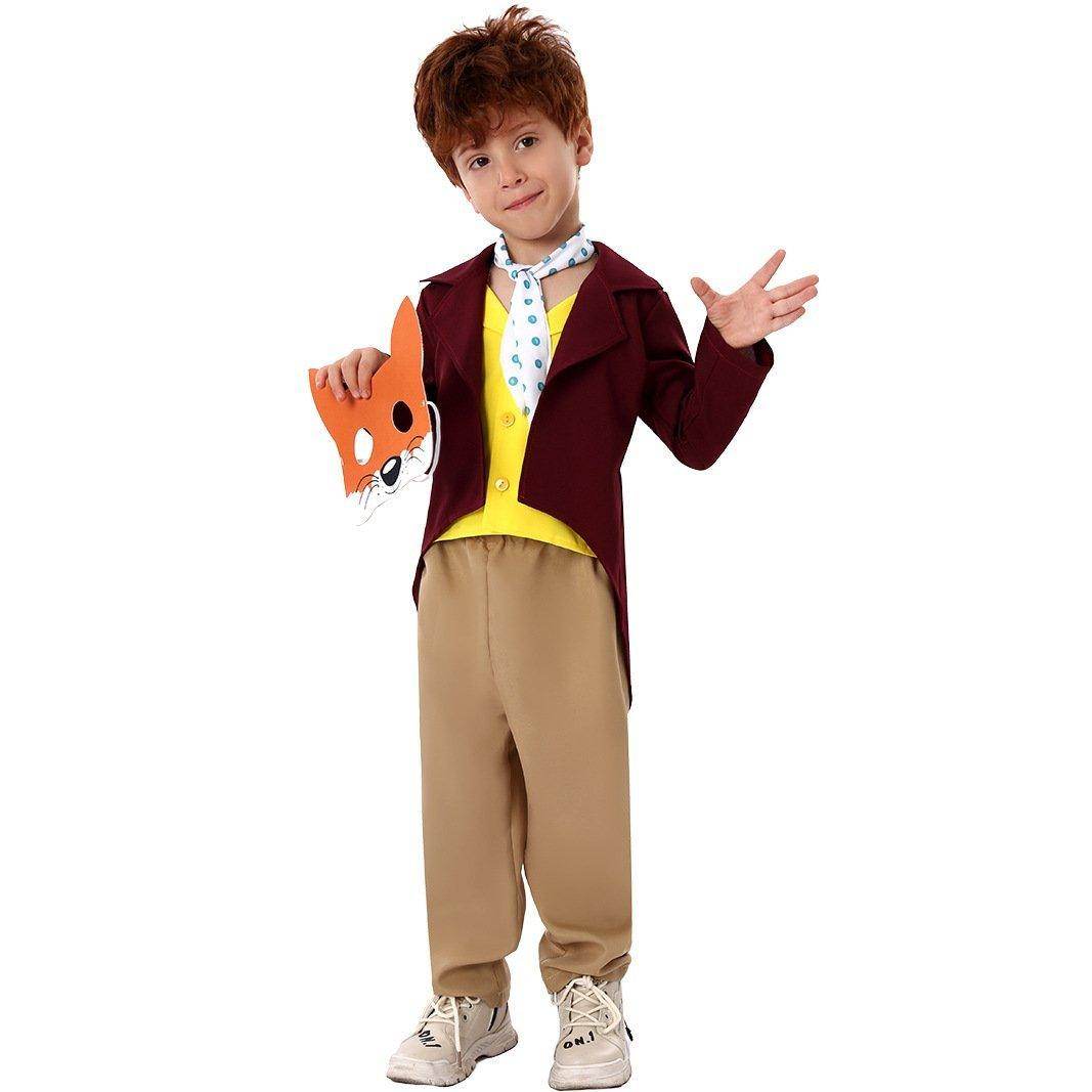 Kids Fantastic Mr. Fox Animal Halloween Cosplay Party Costumes - zzcosplay