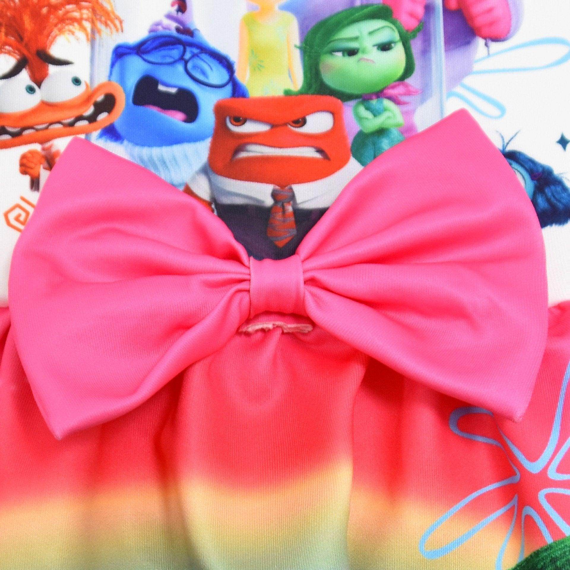 Kids' Inside Out 2 Dress All characters Girls' Movie Costume for Parties and Play - zzcosplay