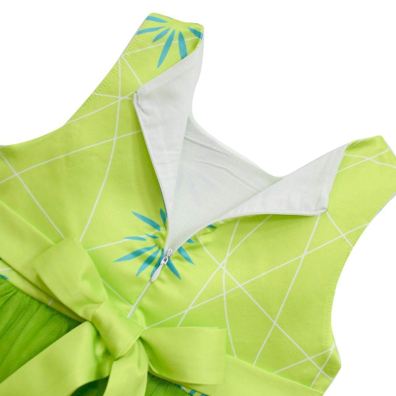 Kids' Inside Out Joy Tutu Dress Costume Cosplay Princess Gown with Bag and Mask - zzcosplay