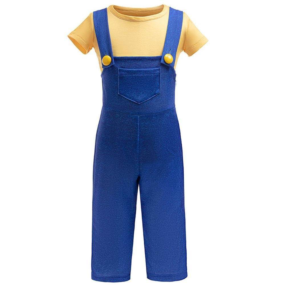 Kids Minions Cosplay Costume Boys' Suspender Outfit for Halloween Parties - zzcosplay