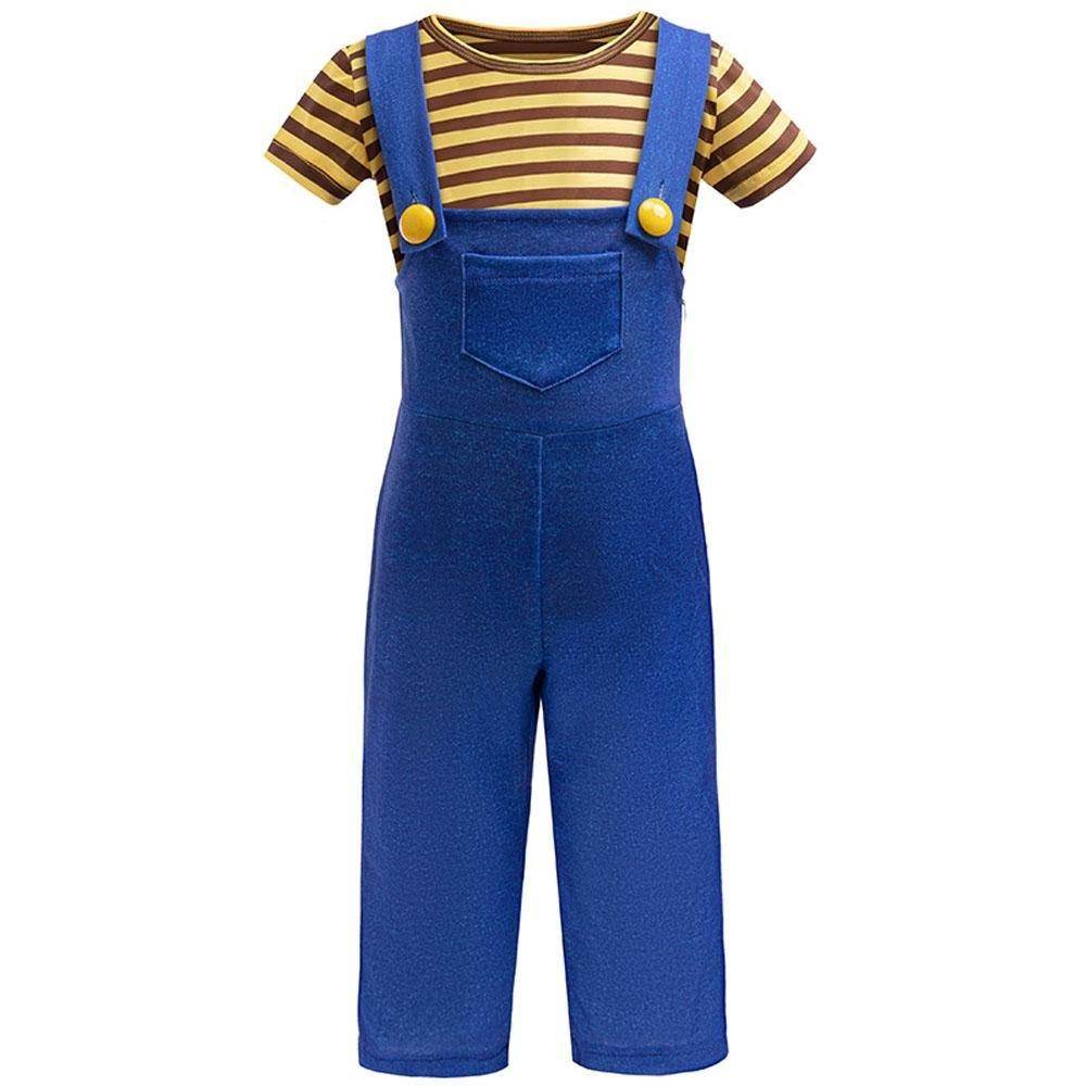 Kids Minions Cosplay Costume Boys' Suspender Outfit for Halloween Parties - zzcosplay
