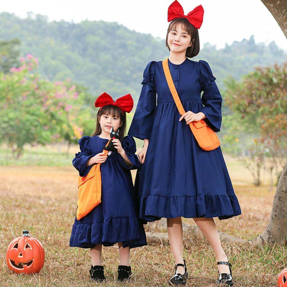 Kiki's Delivery Service Kiki and Gigi cosplay costumes dress for mom and me - zzcosplay