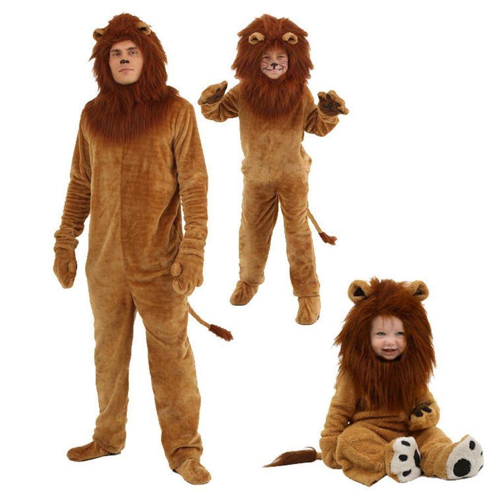 lion costume wizard of oz real animal party Cosplay Adult Kids Matching - zzcosplay