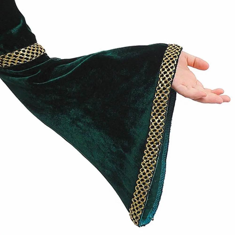 medieval fancy dress Costume Girls Children long dress with trumpet sleeves - zzcosplay