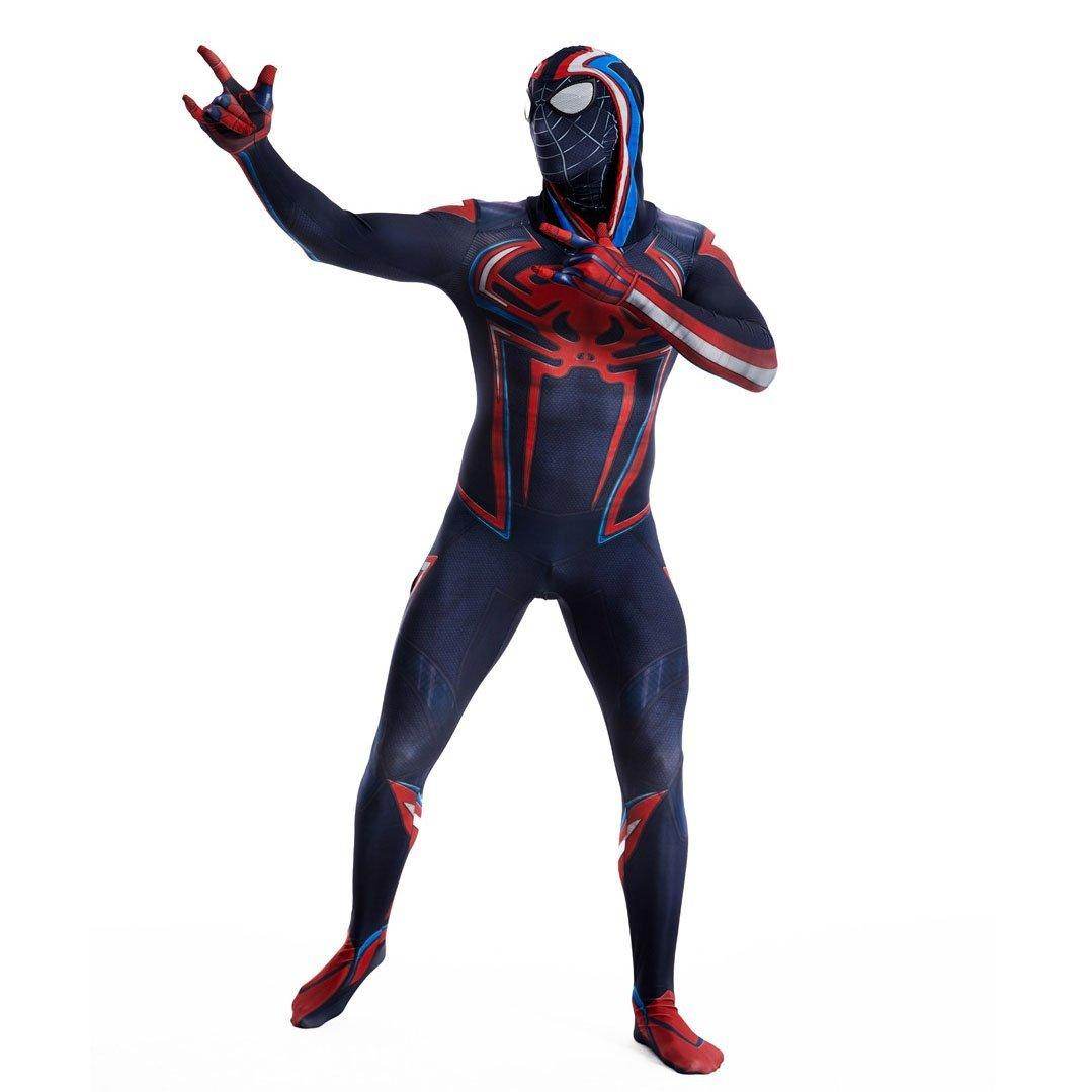 Miles Morales Spider Man 2099 Costume Ultimate Cosplay PS5 Jumpsuit for Kids and Adults - zzcosplay