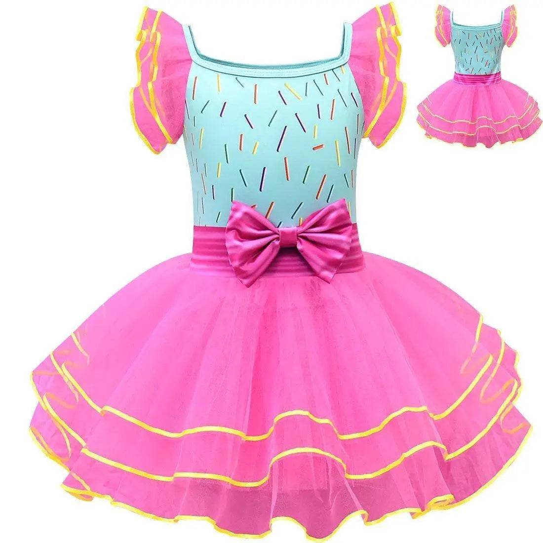 nancy Tutu Dress pink Princess Girls Birthday Party Dress Children fancy nancy Kids Unicorn Costume - zzcosplay