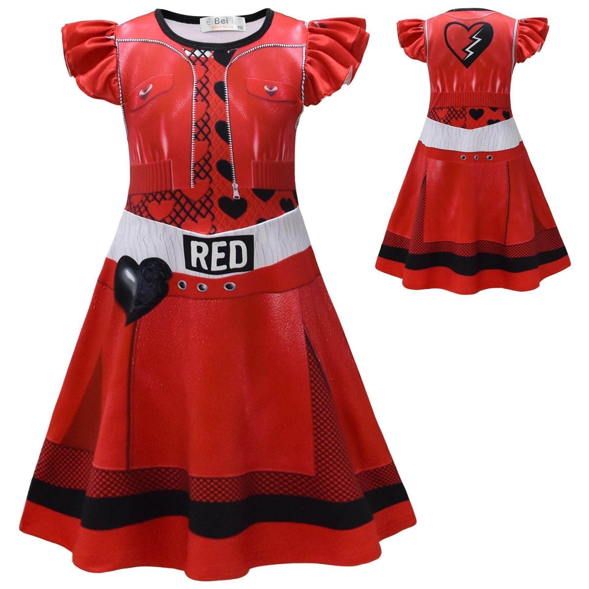 Red from Descendants 4 Queen of Hearts Costume Dresses - zzcosplay